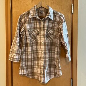Carhartt • Plaid Button Down Shirt • Cotton Stretch Utility Style • Size L